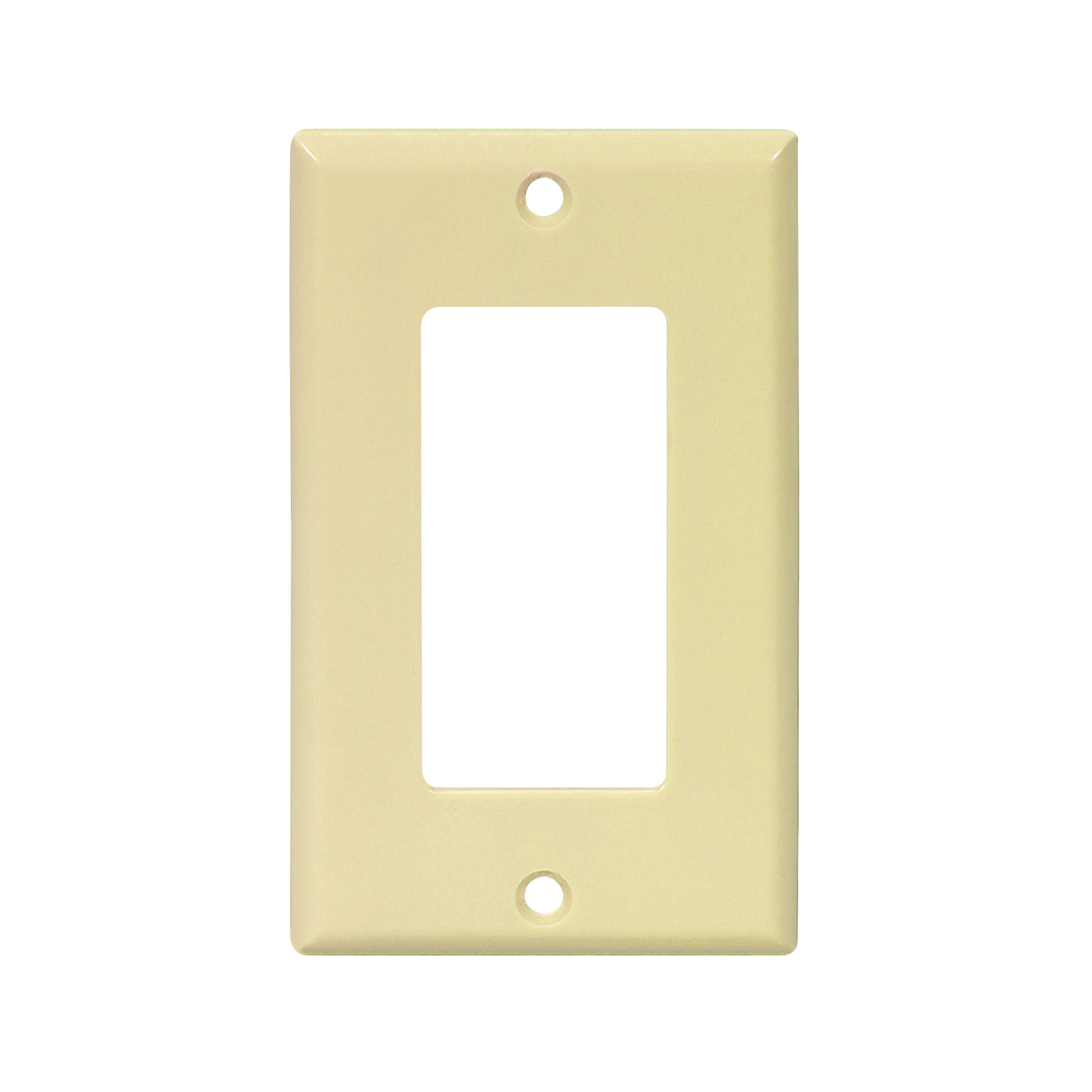 Eaton 2151V-BOX Decorator Wallplate, 4-1/2 in L, 2-3/4 in W, 1-Gang, Thermoset, Ivory, High-Gloss