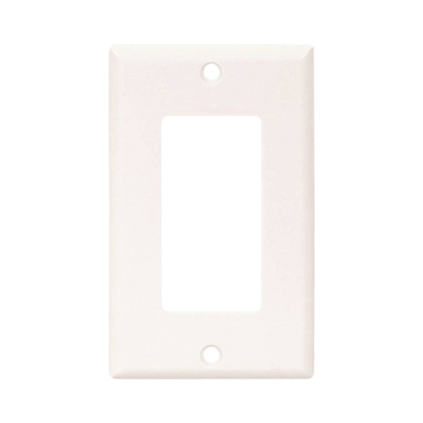 Eaton 2151W-BOX Decorator Wallplate, 4-1/2 in L, 2-3/4 in W, 1-Gang, Thermoset, White, High-Gloss