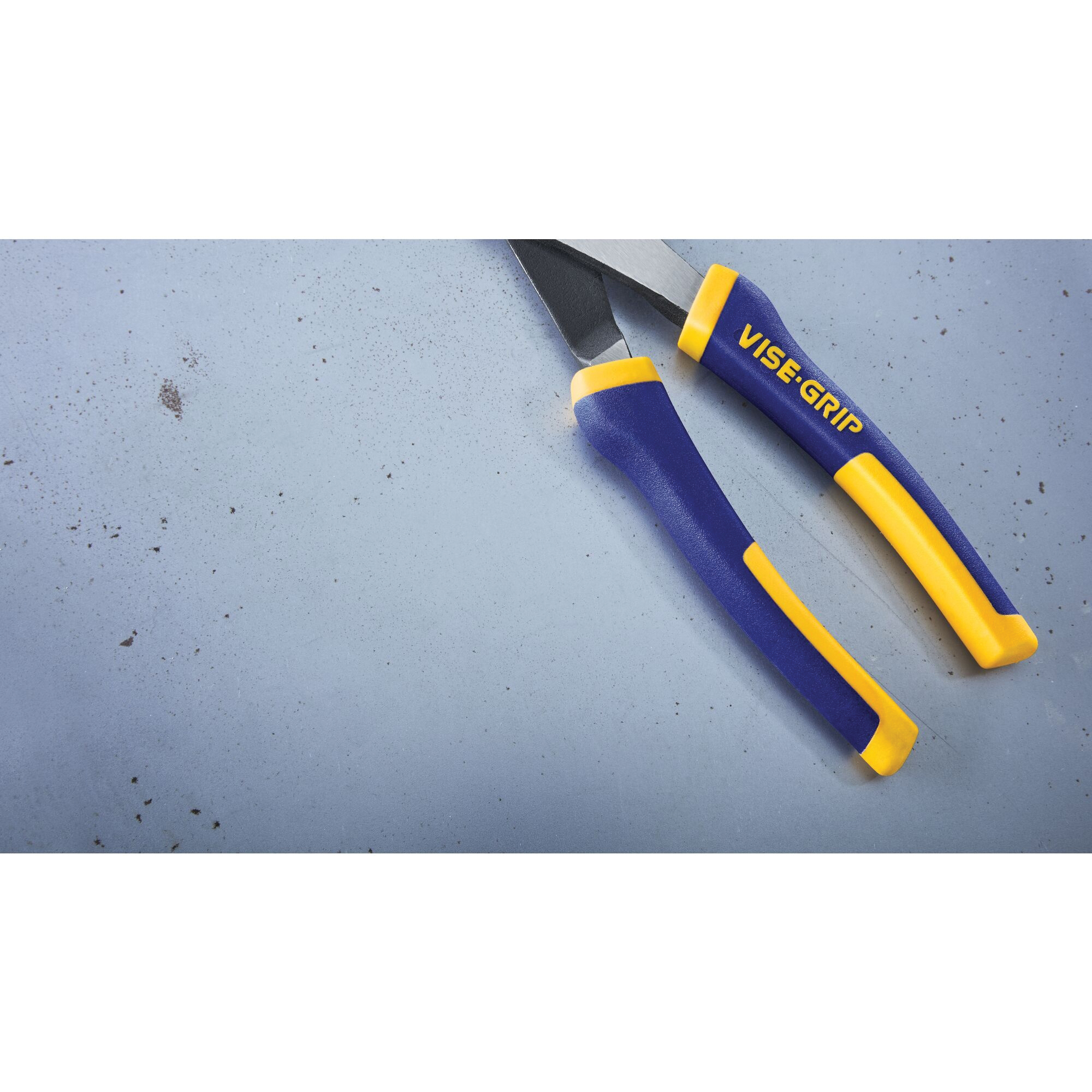 Irwin 2078308 Diagonal Cutting Pliers, 8 in OAL, 1-1/8 in Jaw Opening, Blue/Yellow Handle, Cushion Grip Handle