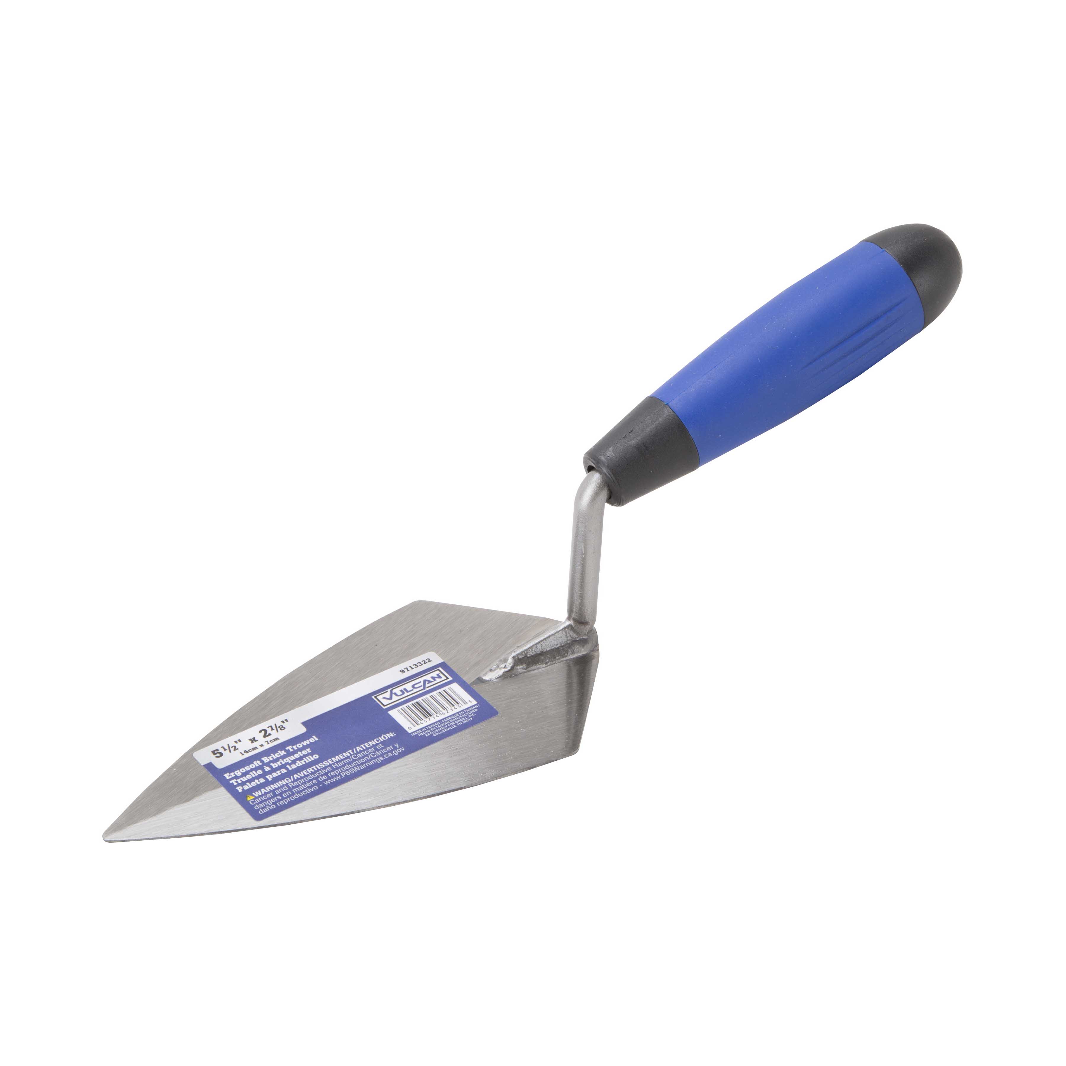Vulcan 36605-3L Brick Trowel, 5-1/2 in L Blade, 2-7/8 in W Blade, HCS Blade