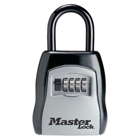 Master Lock 5400D Combination Portable Lock Box, Metal/Steel, Black, 3-1/4 in W, 6-1/4 in H, 1-1/2 in D