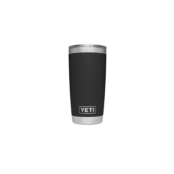 Yeti Rambler Series YRAM20BK Tumbler with Lid, 20 oz, MagSlider Lid, 18/8 Stainless Steel, Black, Insulated