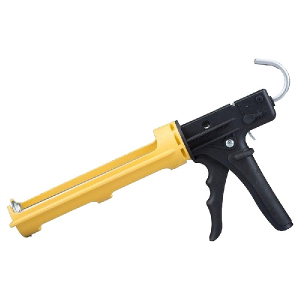 Dripless ETS3000 Caulk Gun, Yellow, 10 oz Cartridge, Ergonomic Handle