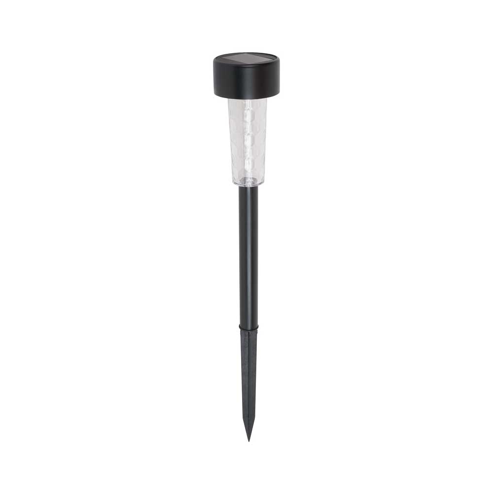 Boston Harbor 24187 Solar Stake Light, Nickel-Metal Hydride Battery, AAA Battery, 1-Lamp, LED Lamp, Black