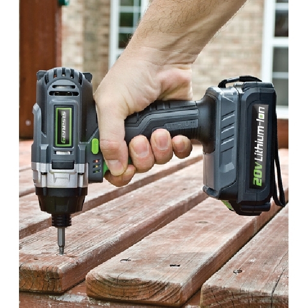 Genesis GLID20A Impact Driver, Battery Included, 20 V, 1.5 Ah, 1/4 in Drive, Hex Drive, 0 to 3800 ipm