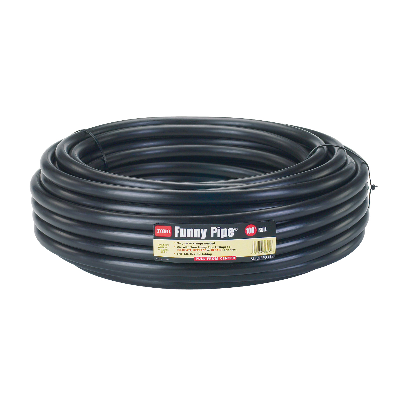Toro 53338 Funny Pipe, 3/8 in, 100 ft L, Polyethylene, Black