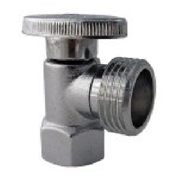 Lasco 06-9251 Washing Machine Stop Valve, 1/2 x 3/4 in Connection, IP x MHT, Quarter-Turn Actuator, Brass Body