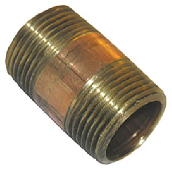 Lasco 26-2606 Pipe Nipple, 1 in, Brass, SCH 40 Schedule, 150 psi Pressure, 2-1/2 in L