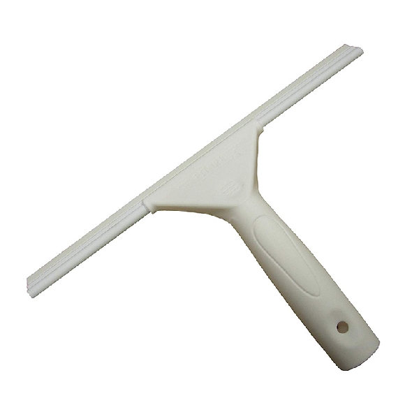 Ettore 14100 Shower Sweep Squeegee, 11 in Blade, Silicone Blade, Plastic Handle, White