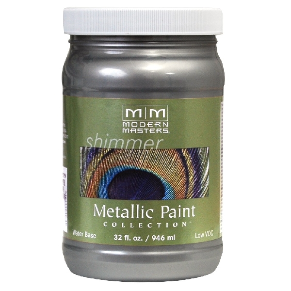 Modern Masters ME20932 Metallic Paint, Satin, Pewter, 1 qt