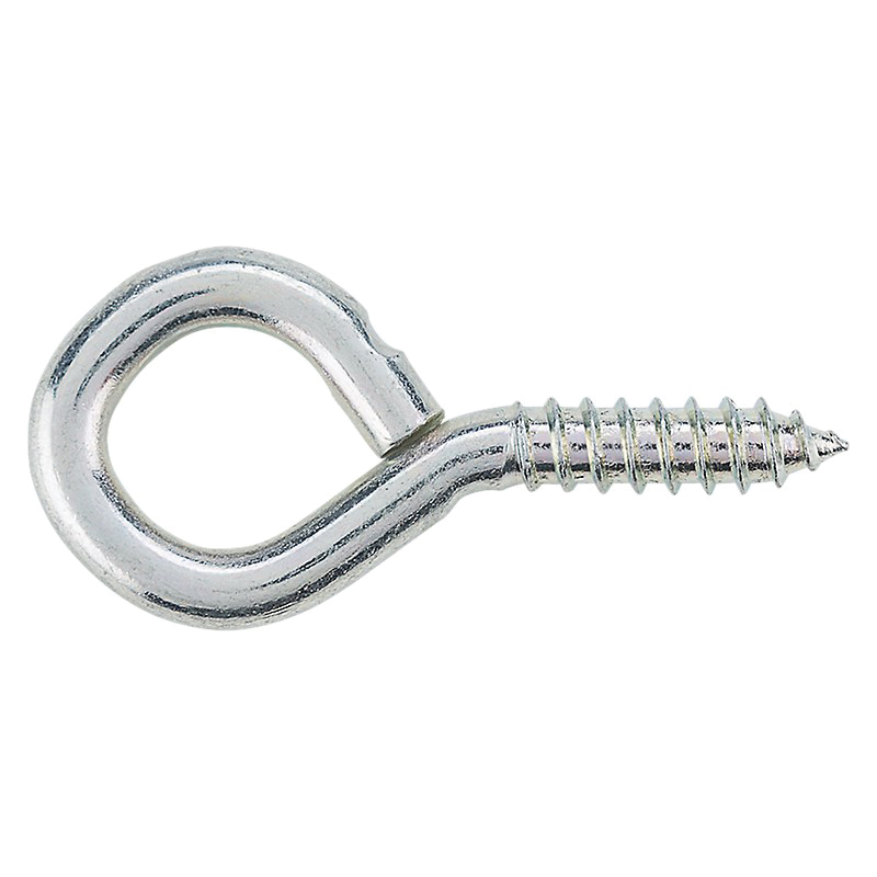 National Hardware N220-434 Screw Eye, #2, 0.26 in Dia Wire, 1.12 in L Thread, 2.62 in OAL, 115 lb Working Load, Steel