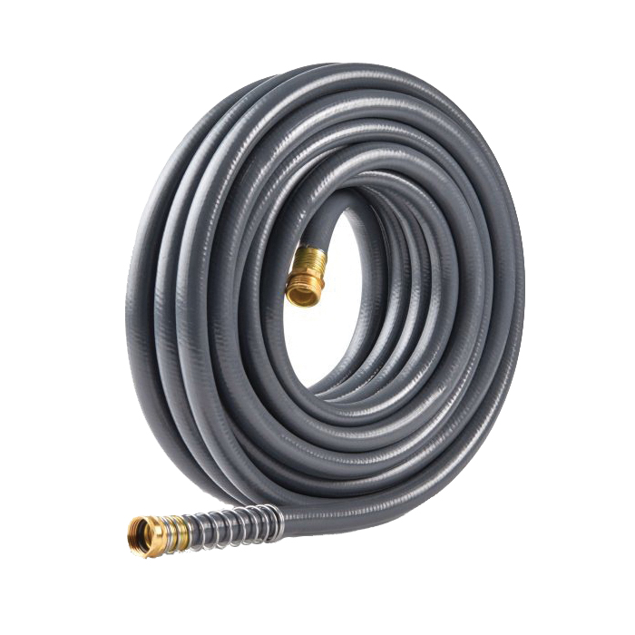 Gilmour Mfg 874751-1001 Garden Hose, 75 ft L, Brass, Gray