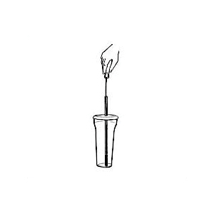 Brushtech B23C Straw Cleaning Brush, 18 in OAL, Nylon Trim