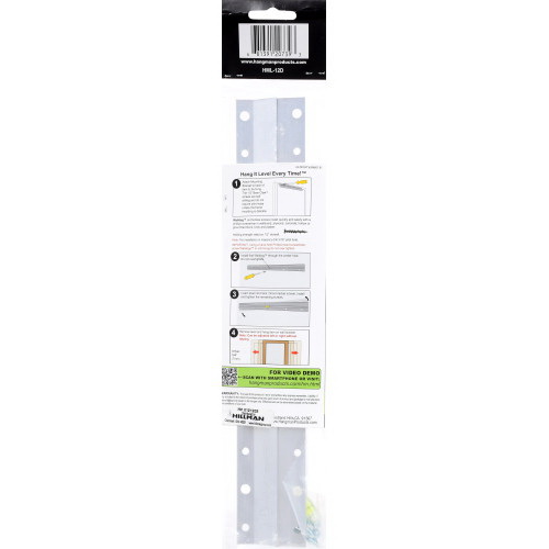 Hillman 121202 Hangman Picture and Mirror Hanging System, Specifications: 100 lb Weight Rating, 12 in L Dimensions