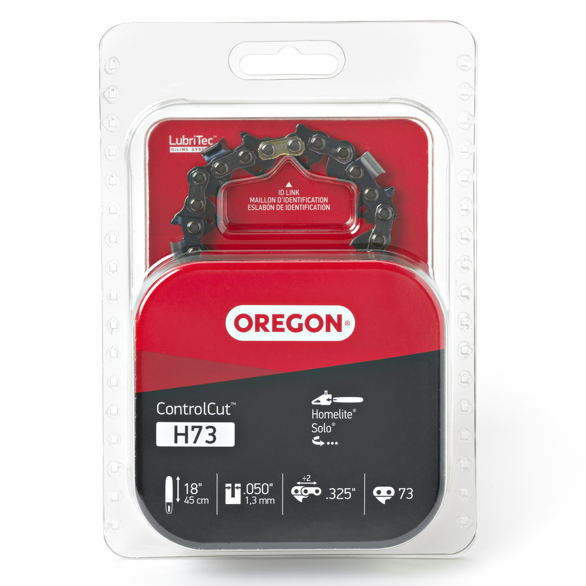 Oregon ControlCut H73 Chainsaw Chain, 20BPX Chain, 18 in L Bar, 0.05 in Gauge, 0.325 in TPI/Pitch, 73-Link
