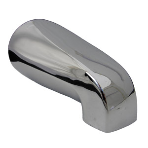 Lasco 08-1011 Bathtub Spout, Slip-Joint, Chrome Plated