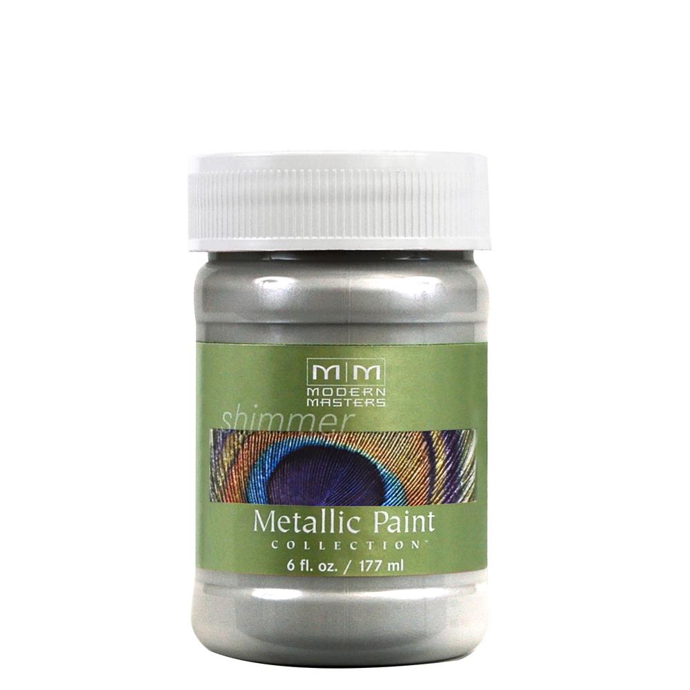 Modern Masters ME150 Metallic Paint, Silver, Satin, Silver, 6 oz