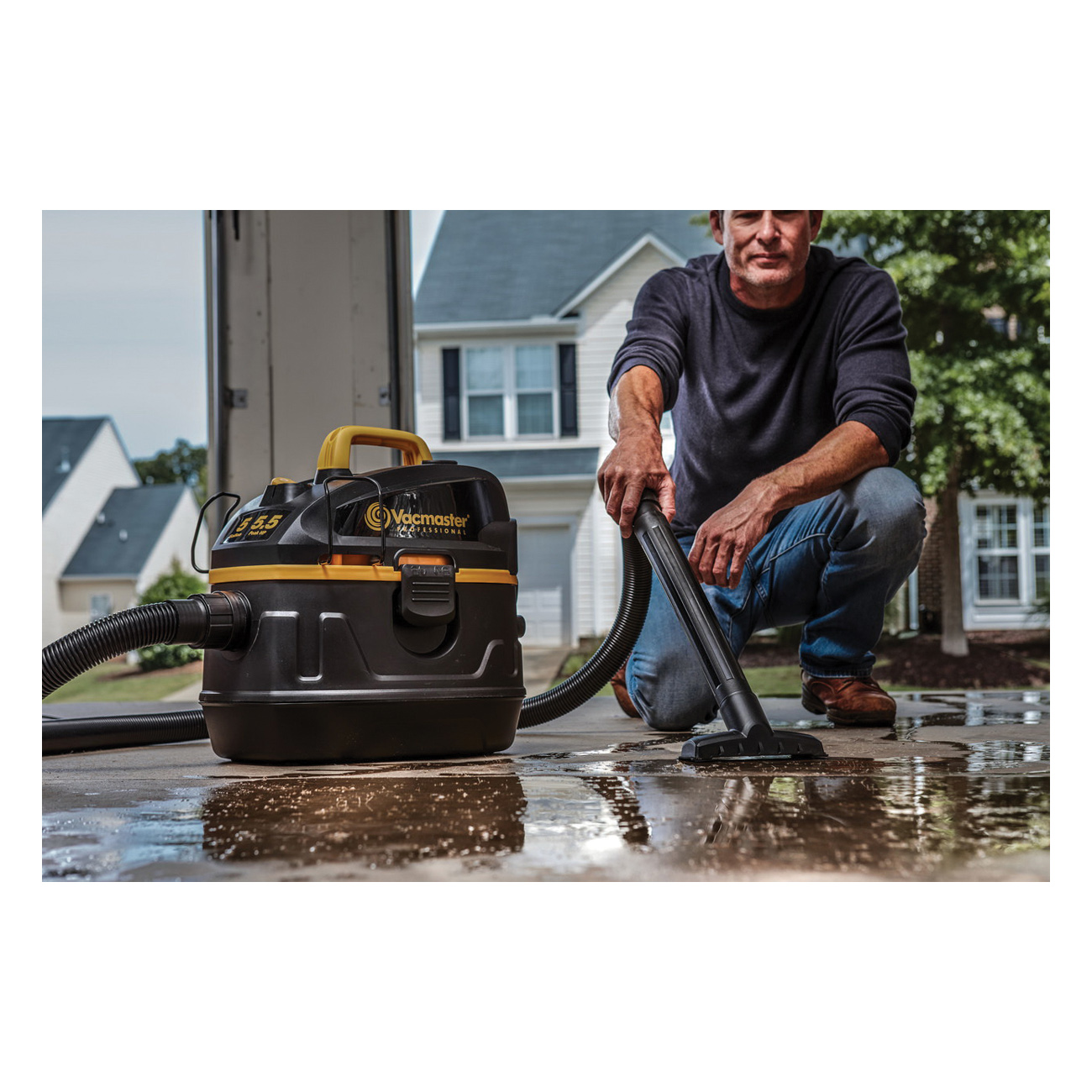 Vacmaster Beast Series VFB511B 0201 Wet and Dry Vacuum, 5 gal, 102 cfm Air, Fine Dust Cartridge, Foam Wet, 5.5 hp, 120 V