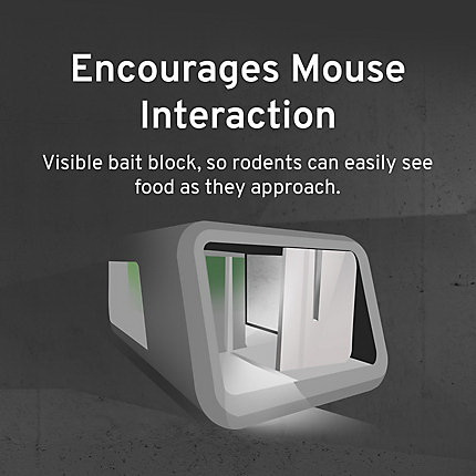 Victor M914 Mouse Bait Station, 1.5 oz Bait, 2-Opening, Plastic