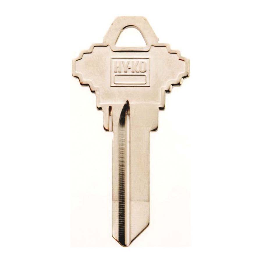 Hy-Ko 21250SC1 Key Blank, Brass, Nickel, For: Schlage SC1 Keyways