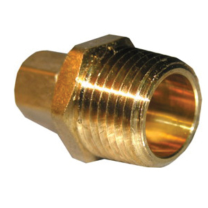 Lasco 17-6822U Pipe Adapter, 5/16 x 1/4 in, Compression x MIP, Brass