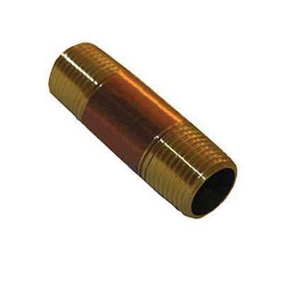 Lasco 26-2406 Pipe Nipple, 1/2 in, Brass, SCH 40 Schedule, 150 psi Pressure, 2-1/2 in L