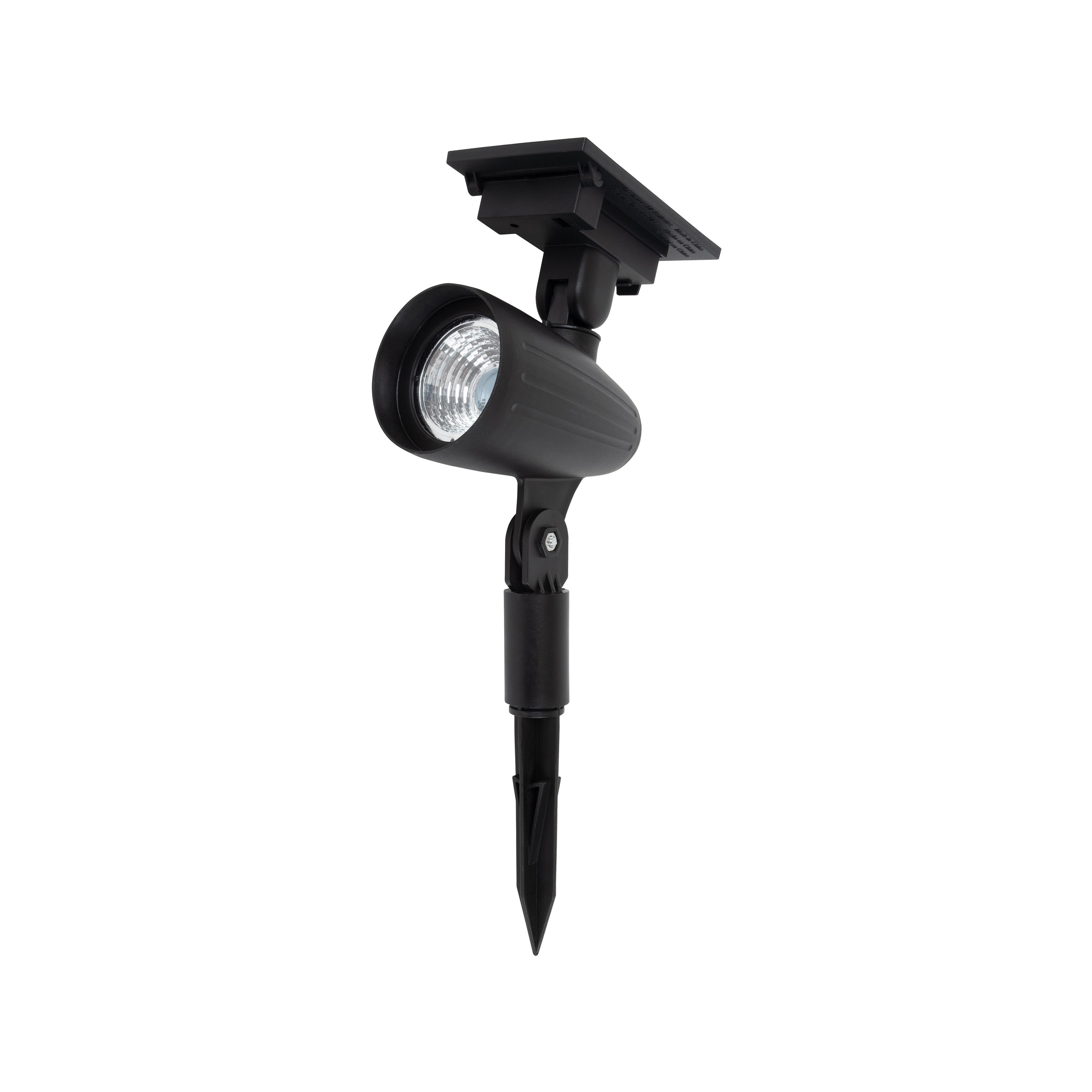 Boston Harbor 26078 Solar Spotlight, Nickel-Metal Hydride Battery, AA Battery, 1-Lamp, Plastic Fixture, Black