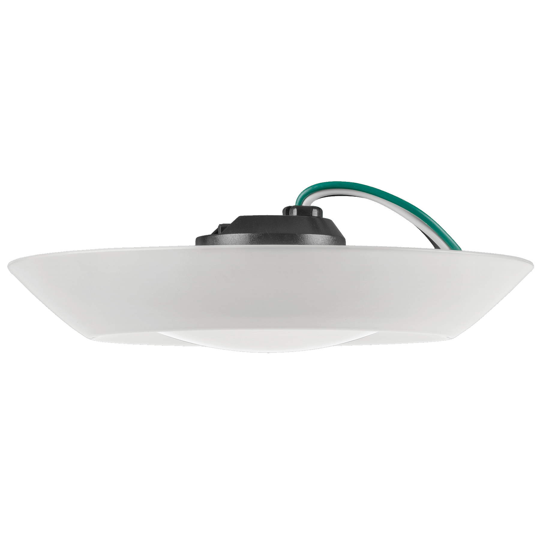 ETI 56578211 Surface Mount Disk Light, 7-1/2 in Dia, 2.1 in OAH, 5, 6 in Dia Recessed Can, Polycarbonate Lens, Aluminum
