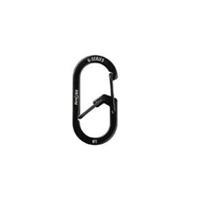 Nite Ize G Series GS1-01-2R6 Dual Carabiner, 1.42 in OAL, Stainless Steel, Black