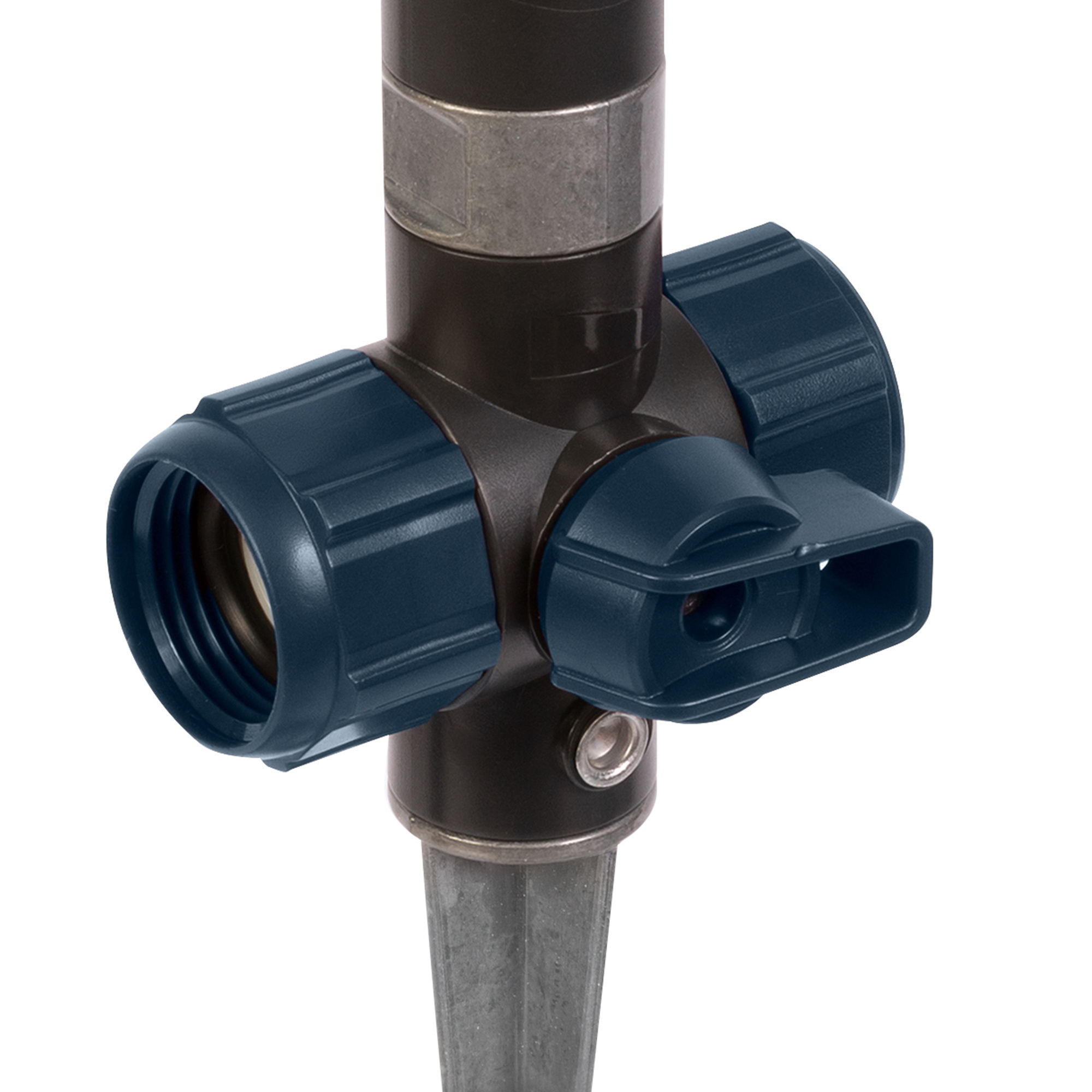 Gilmour 813403-1002 Adjustable Spot Sprinkler with Spike Base, Night Sky, Full-Circle, 1250 ft, Metal/Plastic