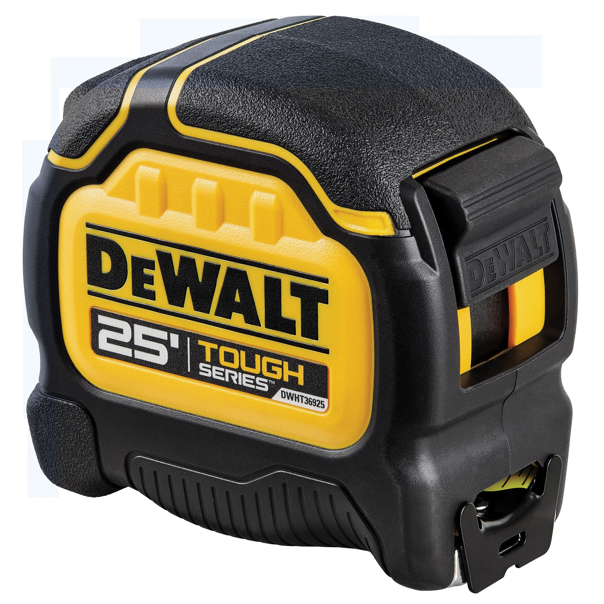 DEWALT Tough Series DWHT36925S Tape Measure, 25 ft L Blade, 1-1/4 in W Blade, Steel Blade, Plastic Case