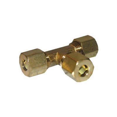 Lasco 17-6421 Pipe Tee, 5/16 in, Compression, Brass, 300 psi Pressure