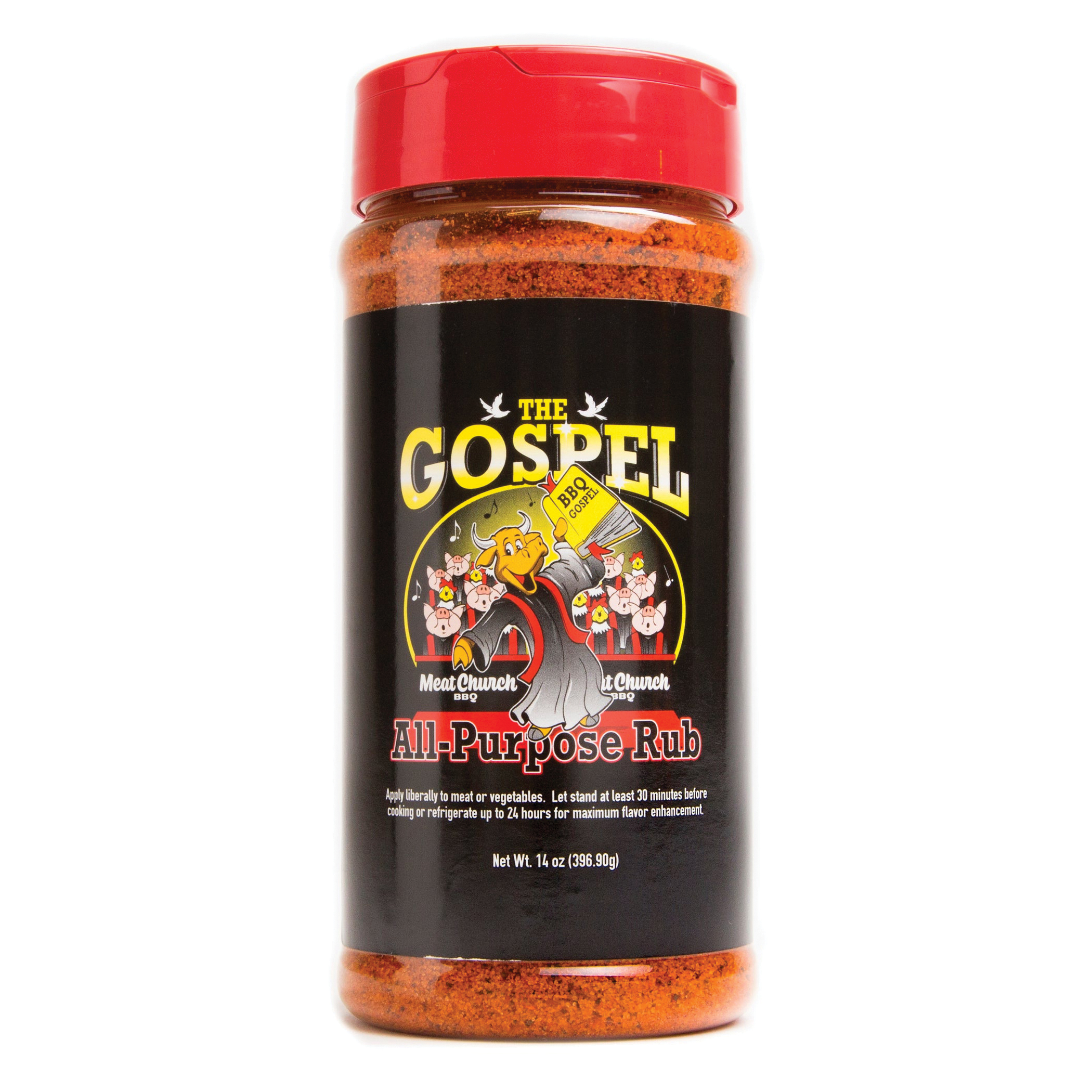 Meat Church BBQ THE GOSPEL All-Purpose BBQ Rub, The Gospel, 14 oz Bottle