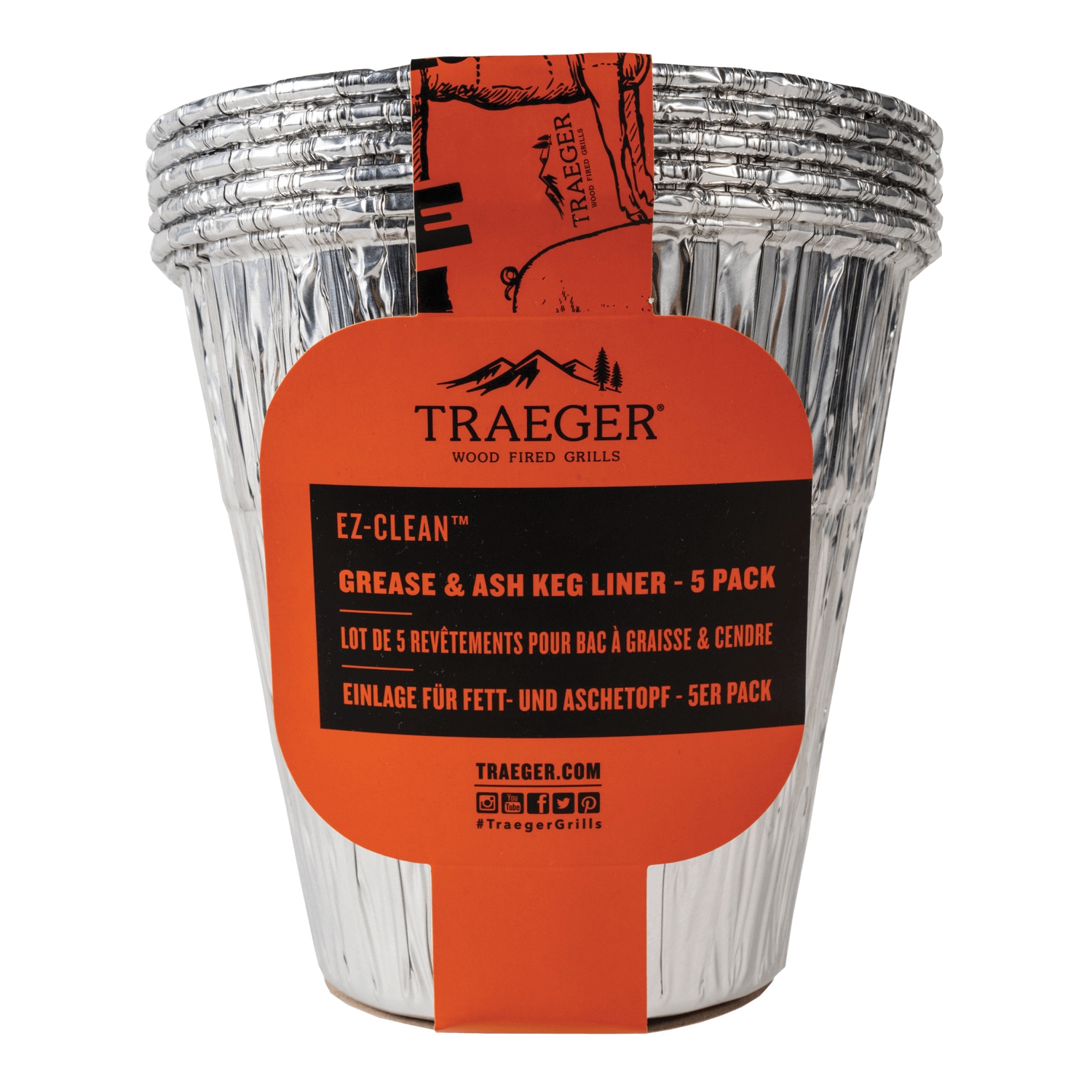 Traeger EZ-Clean BAC608 Liner, 6.3 in L, 6.3 in W, Aluminum