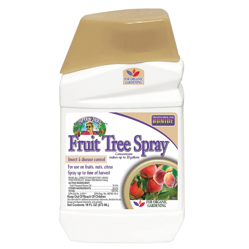 Captain Jack's 2002 Concentrated Fruit Tree Insecticide, Liquid, Spray Application, Home, Home Garden, 1 pt Bottle