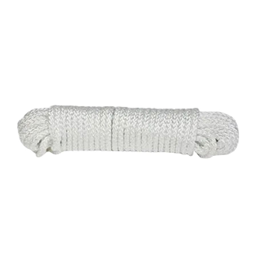 Baron 52803 Rope, 1/4 in Dia, 50 ft L, #8, 40 lb Working Load, Nylon/Polypropylene, White