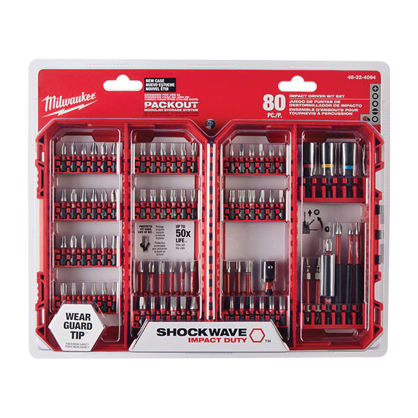 Milwaukee SHOCKWAVE Impact Duty 48-32-4094 Driver Bit Set, 80-Piece, All-Purpose, Steel