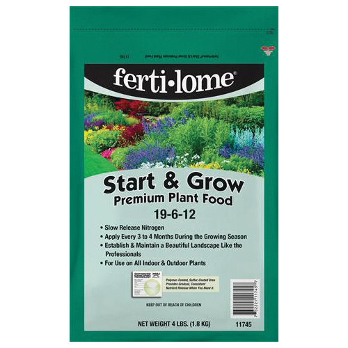 Ferti•lome 11745 Start and Grow Plant Food, 4 lb Bag, Granular, 19-6-12 N-P-K Ratio