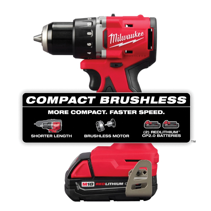 Milwaukee M18 3601-22CT Drill/Driver Kit, Battery Included, 18 V, 1/2 in Chuck, Keyless Chuck