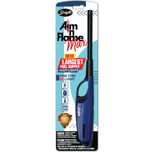 Scripto Aim 'n Flame MAX BGM19-1/12CD Utility Lighter, Assorted
