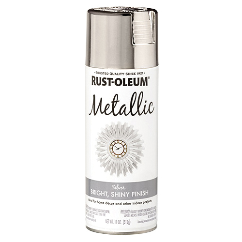 Rust-Oleum 340648 Metallic Spray Paint, Gloss, Silver, 11 oz, Aerosol Can