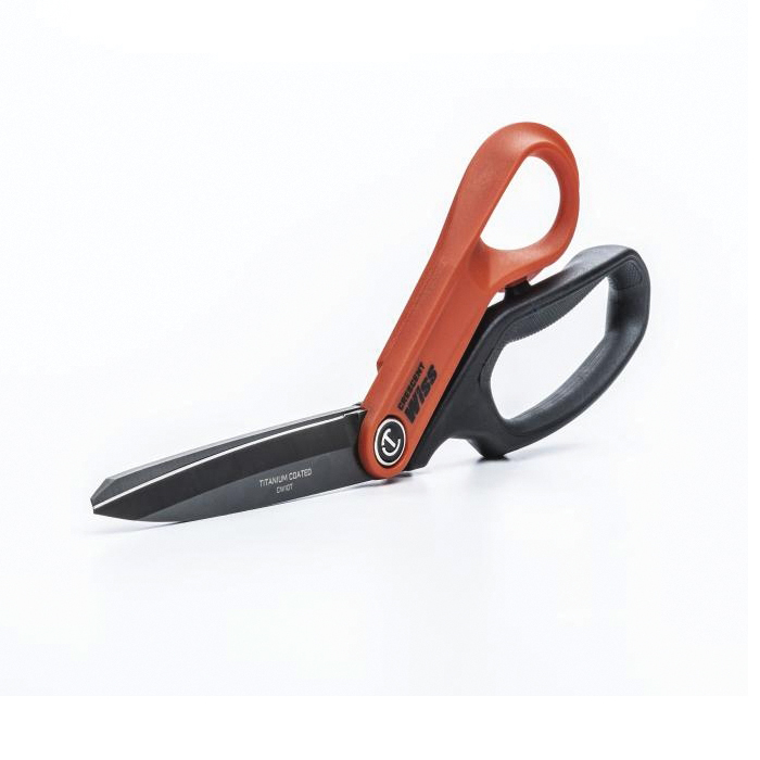 Wiss CW10T Tradesman Shear, 10 in OAL, 3-3/4 in L Cut, Steel Blade, Ergonomic, Offset Handle, Rawhide Handle