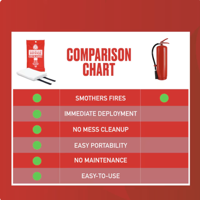 Premium Defense 40inx40in Fire Blanket