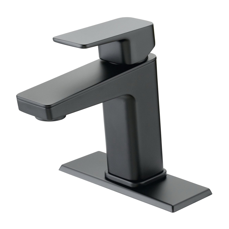 Boston Harbor FS6A0215BL Lavatory Faucet, 1.2 gpm, 1-Faucet Handle, 1, 3-Faucet Hole, Metal/Plastic, Matte Black