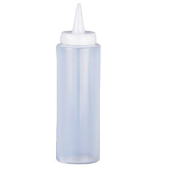 HIC 43164 Squeeze Bottle, 8 oz Capacity, Plastic, Clear