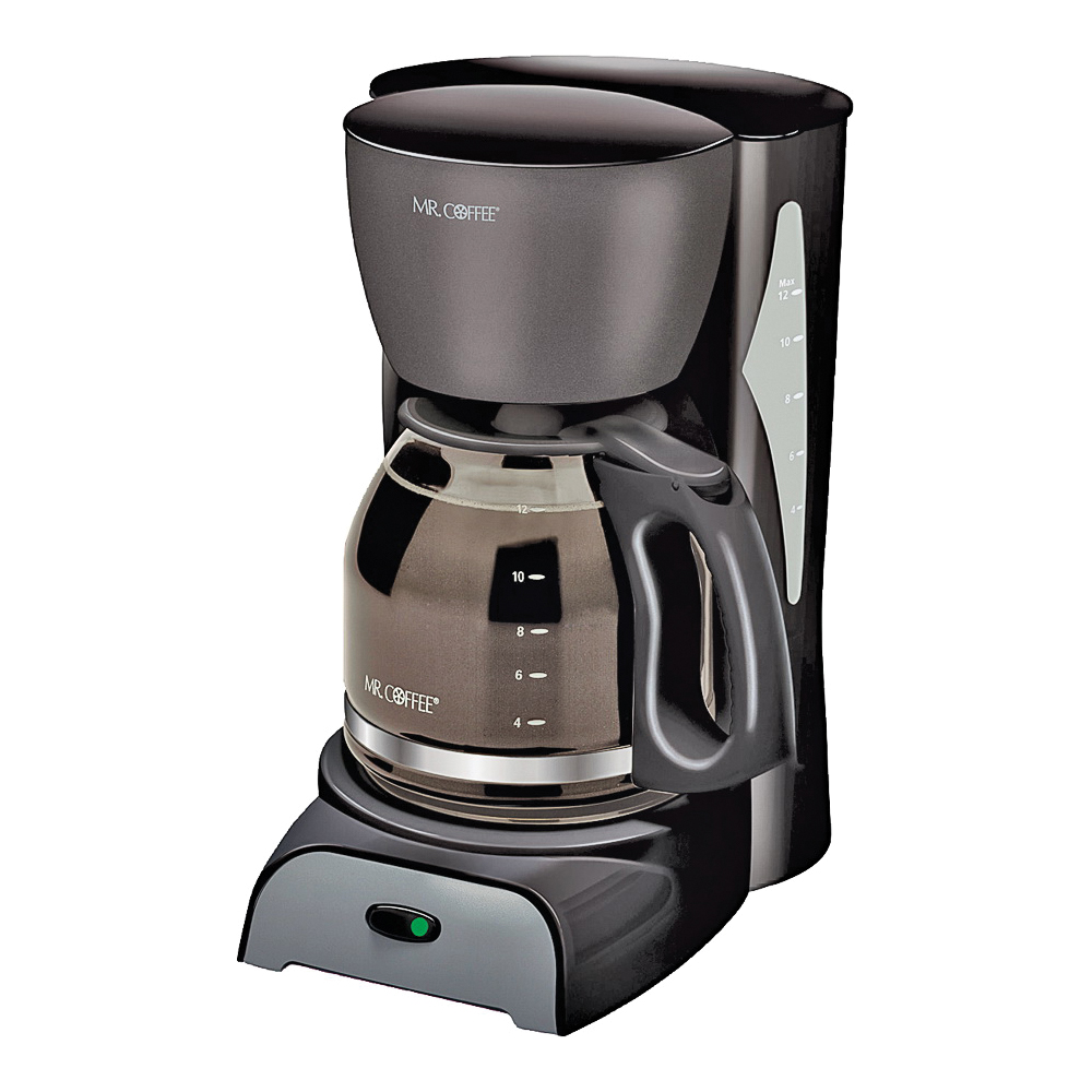 Mr. Coffee SK13-RB Coffee Maker, 11.76 in W, 12.56 in H, 8.43 in D, 12 Cups, 900 W, Black