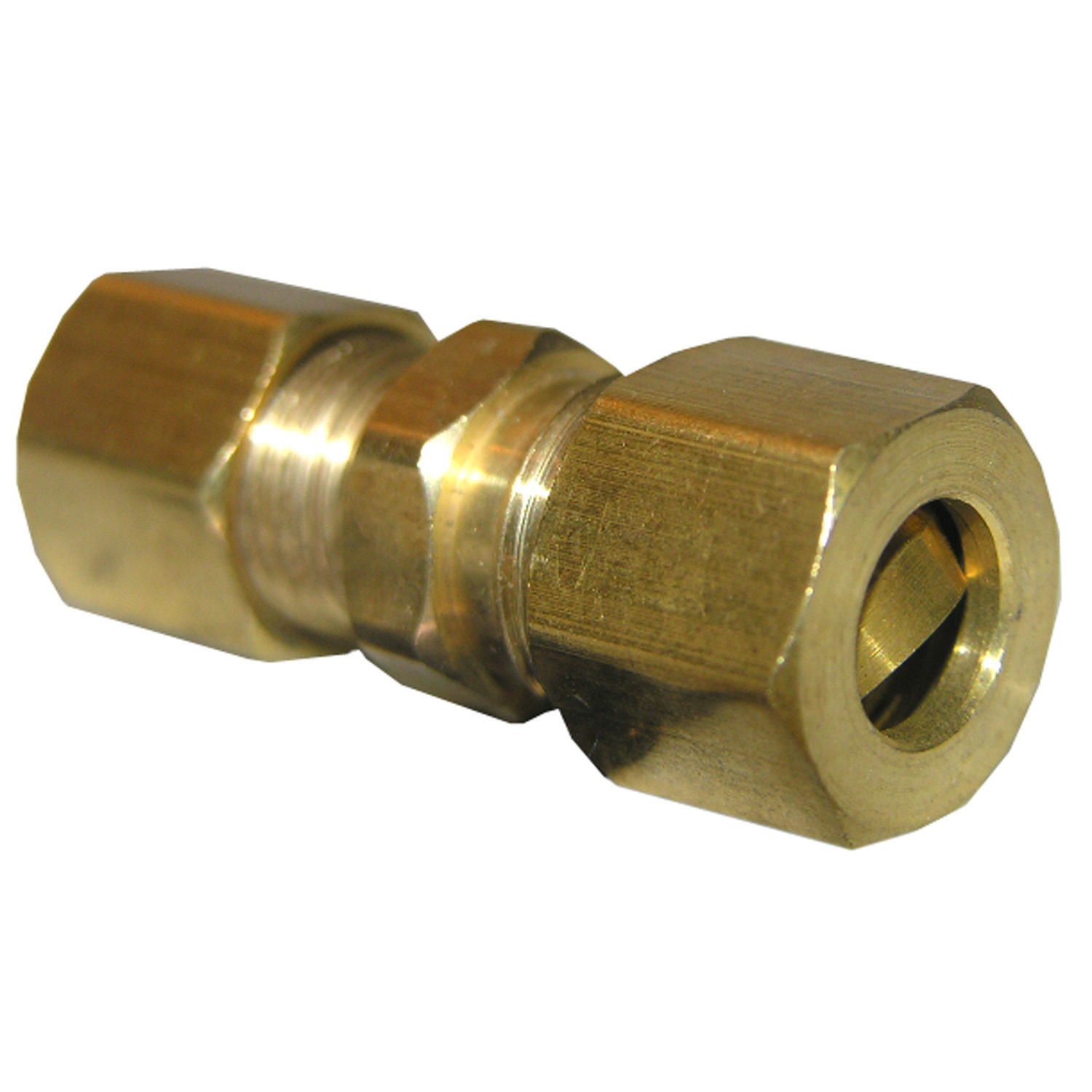 Lasco 17-6205 Reducing Pipe Union, 1/4 x 3/16 in, Compression, Brass, 100 psi Pressure
