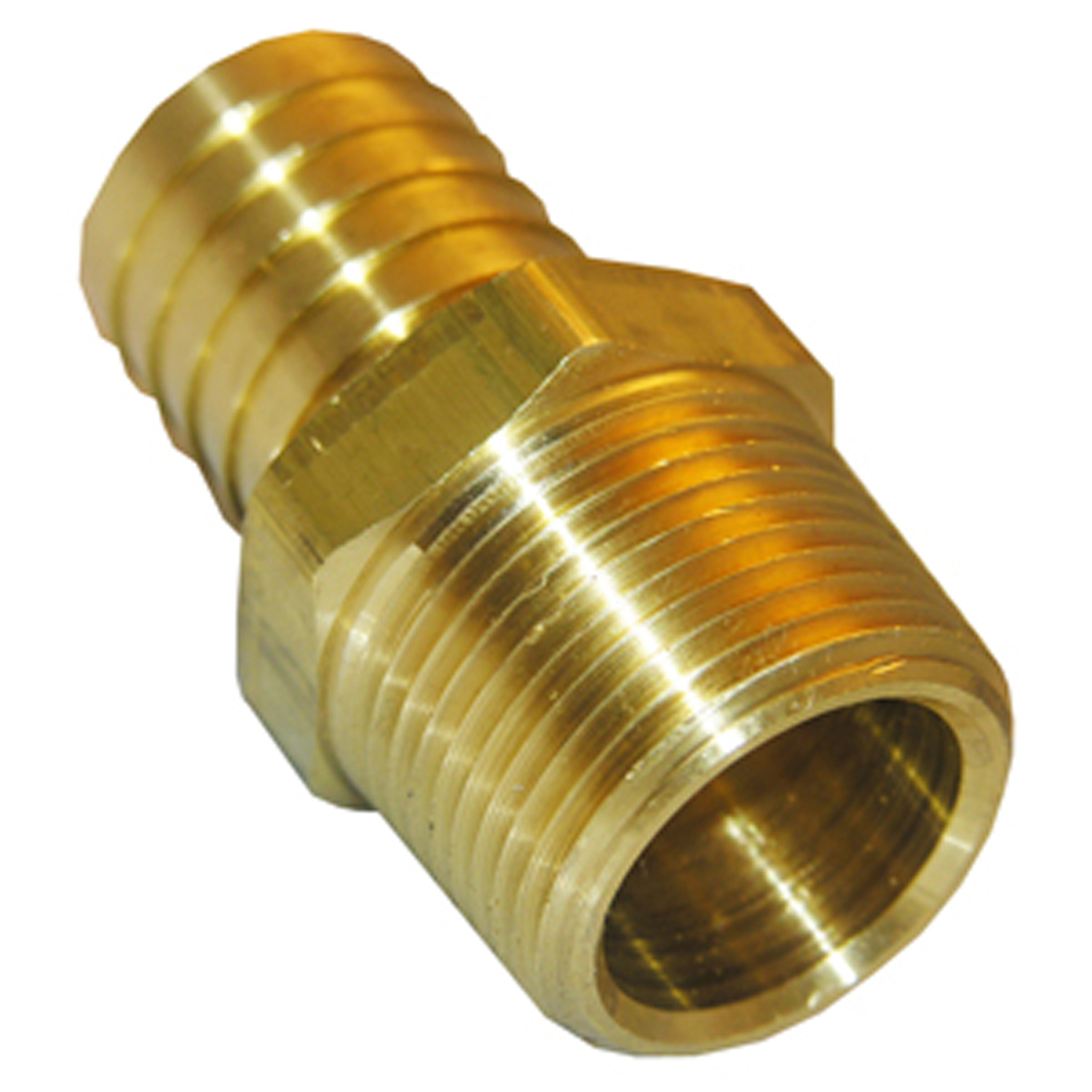 Lasco 17-7750U Hose Adapter, 1/2 in, MIP x Barbed, Brass