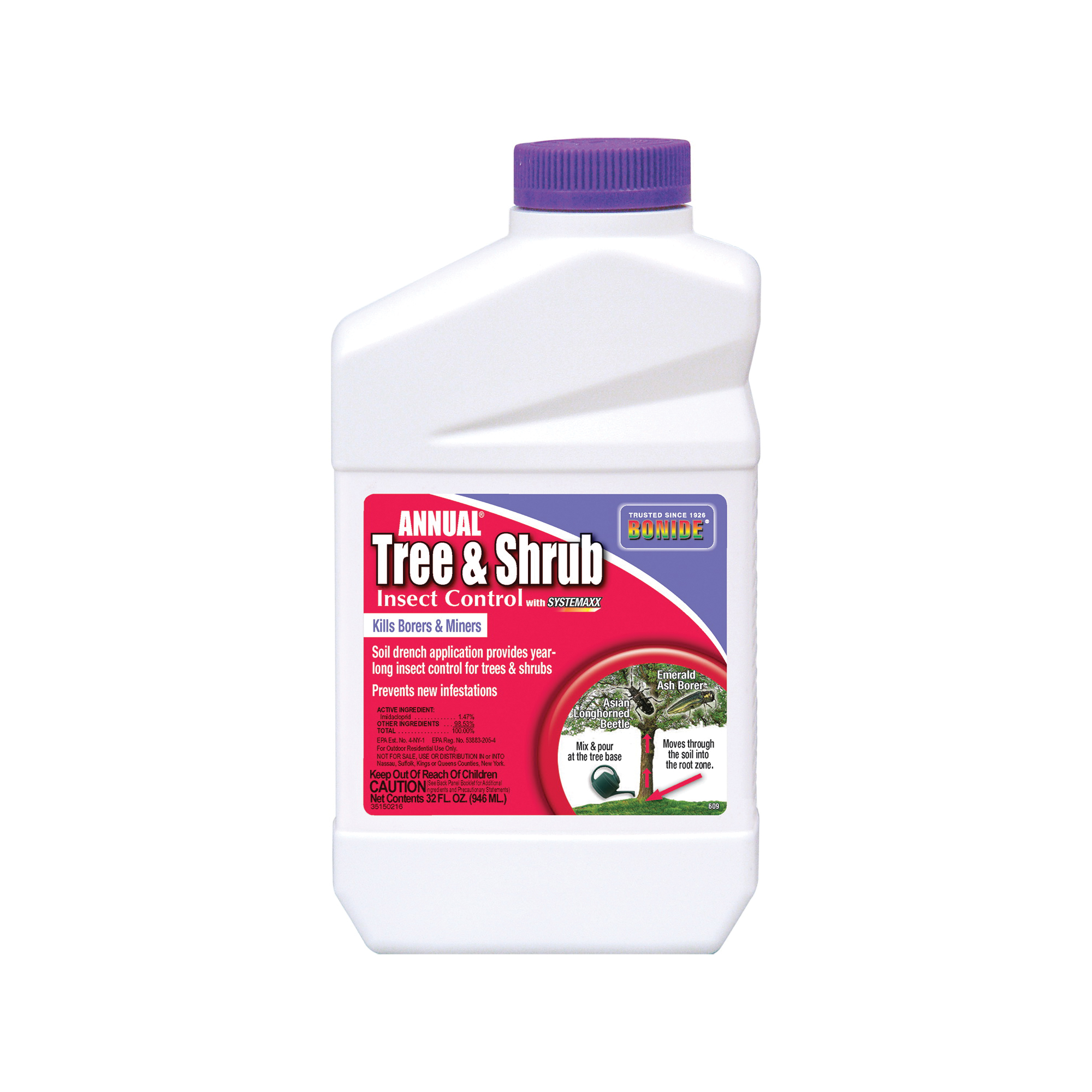 Bonide 609 Tree and Shrub Spray, Liquid, Spray Application, 1 qt Bottle