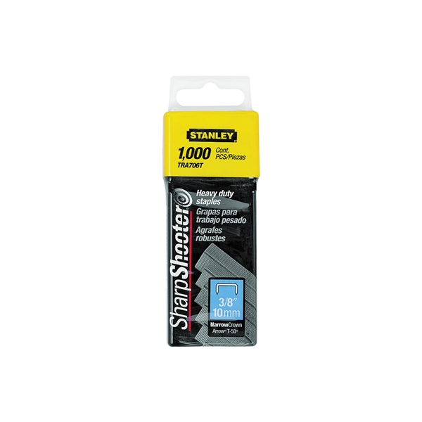 STANLEY TRA706T Staple, For: TR100, TR200, TRE500 Series, PHT150, PHT250, Arrow T-50 Staplers, 1000/PK